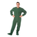 Unisex Micro-Polar Fleece Button Front Pajamas (Hunter Green)